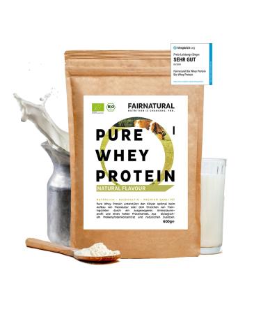 Organic Whey Protein powder neutral without chemistry regional from Germany -protein powder without a sweetener for protein shakes & as a low-carb back protein-600g whey protein without sugar and without soy - Buy Online on GoSupps.com