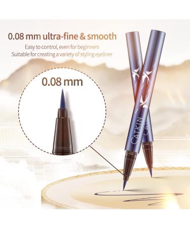 Catkin Liquid Eyeliner Pen - Ultra-Fine Waterproof, Long-Lasting & Quick Drying - Alcohol-Free Blue C03 - Buy Online on GoSupps.com