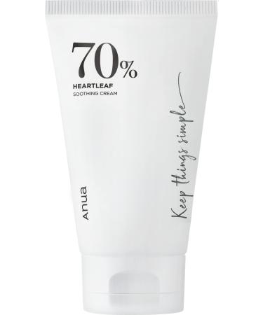 ANUA - Heartleaf 70% Soothing Cream 100ml (3.38oz) | Non-Sticky soothing heartleaf for combination skin moisturizing CICA panthenol