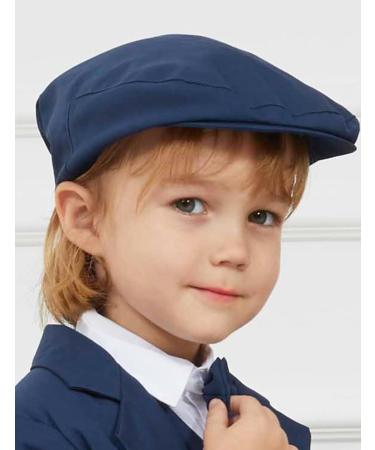 Mint Green Baby Flat Cap | Vintage Drivers Hat for Ages 0-8 | Breathable & Soft Lining | Navy Blue (6-12 Months) - Buy Online on GoSupps.com