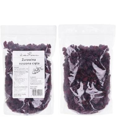  Kuchnia Zdrowia Sliced Dried Cranberries - Delicious Snack - Natural - High Quality - No Artificial Additives - Healthy Food - Waterproof Zip Bag - Doypack: (500g) - Buy Online on GoSupps.com