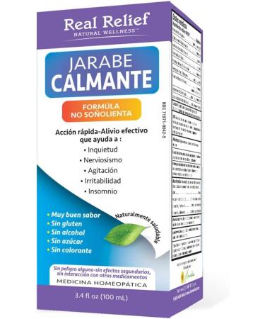 Calming Syrup Non-Drowsy Natural Formula - Jarabe Calmante 3.4 Fl Oz | International Shipping Available - Buy Online on GoSupps.com