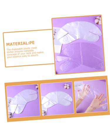 SHERCHPRY 200pcs Neck Mask Sheets Moisturizing Face Mask Patch Plastic Disposable Spa Neck Covering Paper - Buy Online on GoSupps.com