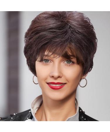 Monday Hair Care Women's Wig Short Hair Curly Hair Middle And Old Age Fashionable And Foreign Mother's Wig Natural And Lifelike Mother's Hair Dark Wig One Size BW1 - Buy Online on GoSupps.com