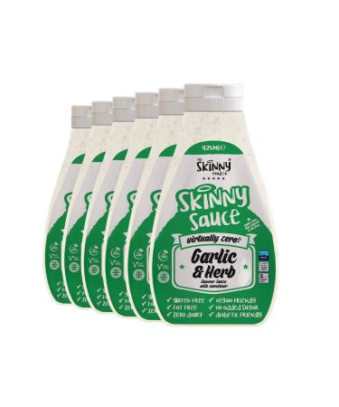The Skinny Food Co Garlic & Herb Virtually Zero Calorie Sugar Free Sauce 6 x 425 ml - Buy Online on GoSupps.com