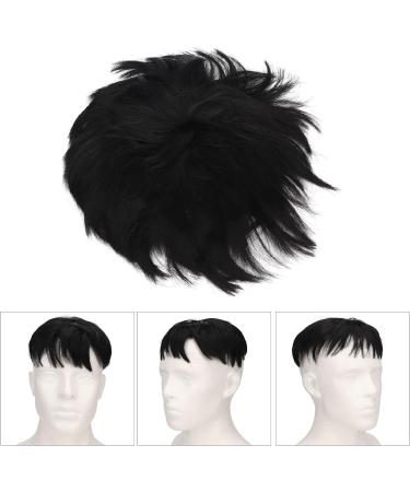 Short Toupee for Men Hair Topper Wig Fashionable Handsome Men Short Toppers Hairpiece Hair Extensions for Covering White Loss Hair Daily Wear Human Hair Toupee - Buy Online on GoSupps.com