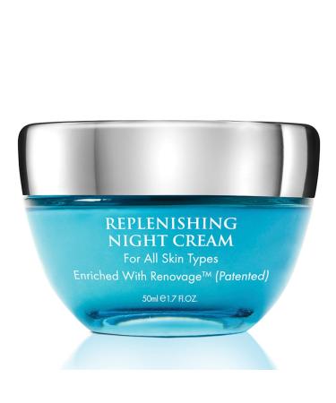 Aqua Mineral Replenishing Night Cream 50 ml Dead Sea Anti Aging Night Cream. Hydrating Facial Mask for Women and Men. Anti Wrinkle Full Face Mask.