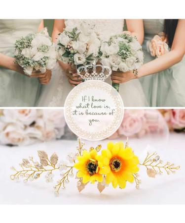 Barogirl Sunflower Wedding Hair Vine Headpiece - Gold Flower Headband for Women and Girls - Buy Online on GoSupps.com