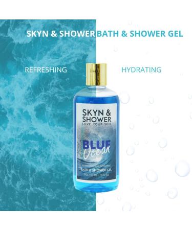 Blue Ocean Shower Gel - Hydrating & Soothing Body Wash | Gentle Natural Exfoliating Cleanser for Refreshing Nourishment | International Shipping Available - Buy Online on GoSupps.com