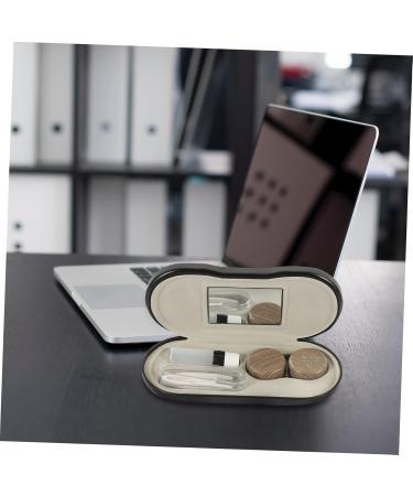 Alipis Outdoor Glasses Case Set - 2 in 1 Travel Case with Wood Grain Design 15.8x7.4cm - Perfect for Glasses & Contact Lenses - Buy Online on GoSupps.com