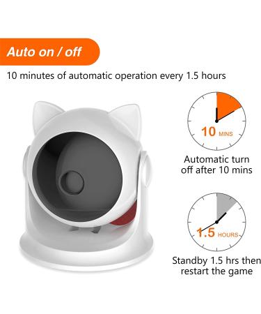LIDLOK Automatic Cat Laser Toy | Interactive Toy for Indoor Cats & Kittens | Fast/Slow Modes | Adjustable Circling Ranges | USB Rechargeable | Auto On/Off - Buy Online on GoSupps.com