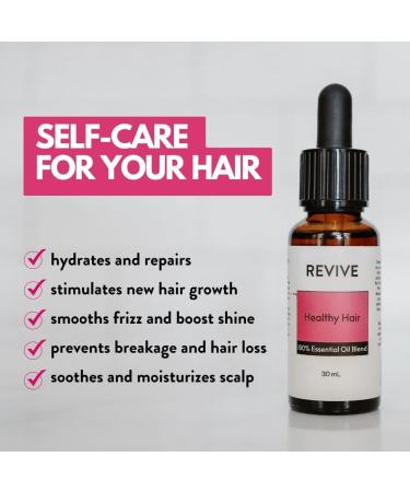 Healthy Hair Essential Oil Blend | 100% Pure Therapeutic Grade | Aromatherapy for Hair & Skin Care - Revive Essential Oils - Buy Online on GoSupps.com