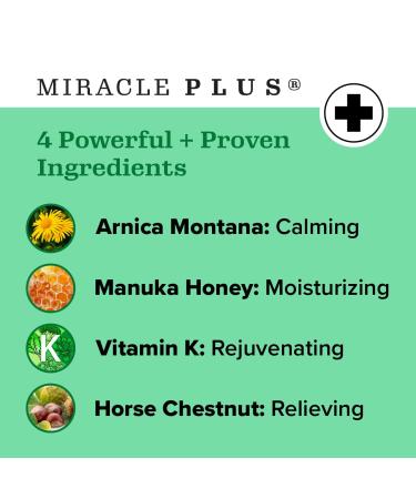 Miracle Plus Natural Arnica Bruise Body Gel - Extra Strength Vitamin K Cream for Bruising Swelling & Thin Skin - 4 Oz Arnica Ointment for Post-Surgery Skin Care - Buy Online on GoSupps.com