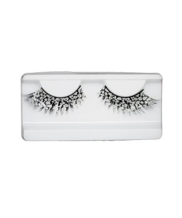 EMILYSTORES Cat Eye Leopard Party Looking Eyelashes Painting Lashes 1 Pairs Silver Color