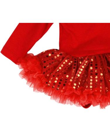 IBTOM CASTLE Baby Girls Santa Claus Romper Dress Set for My 1st Christmas | 0-3 Months - Buy Online on GoSupps.com