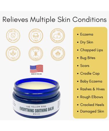 Yellow Bird Soothing Skin Balm - Arnica Chamomile Copaiba Rose 2oz & 1oz (Pack of 1) - Multi-Purpose Relief - Buy Online on GoSupps.com