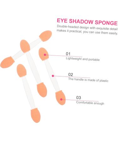 BELLIFFY 100pcs Double Ended Eyeshadow Brush Cosmetic Tool Latex Sponge Sponge Brush Makeup Tool Dual-side Eyeshadow Stick Cosmetic Applicator Eye Makeup Applicator 6.5x1.3cm White - Buy Online on GoSupps.com