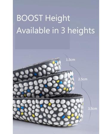 Height Increase Insoles - Orthopedic Heel Lift Cushions for Men & Women - Black 3.5 cm Inserts - Buy Online on GoSupps.com