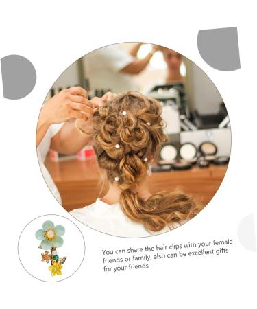 Ipetboom Hairpin Hair Clips Hair Barrettes Flower Hair Clip Hair Accessories for Women Hair Jewelry Girls Hair Accessories Miss Top Clip Agate Winter - Buy Online on GoSupps.com