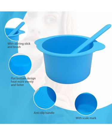 Buy Silicone Wax Pot Liner (2PCs) - Reusable Silicone Wax Melting Bowl with 2 Spatulas | Perfect for Hair Removal | International Shipping Available - Buy Online on GoSupps.com