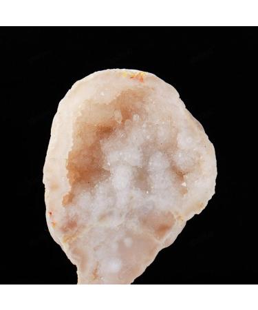 Room Decoration Natural Agate Slice with Metal Stand Crystal Geode Raw Crystal White Crystal Clusters Minerals Specimen Geode Agate Stone for Crystal and Home Decor PEIQIYIN - Buy Online on GoSupps.com