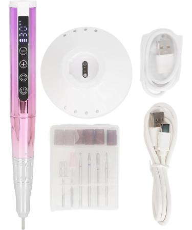 Electric Nail Drill Pen 800mAh 30000RPM Electric Nail Grinder with 6 Sanding Bands Charging Base for Salon - Buy Online on GoSupps.com