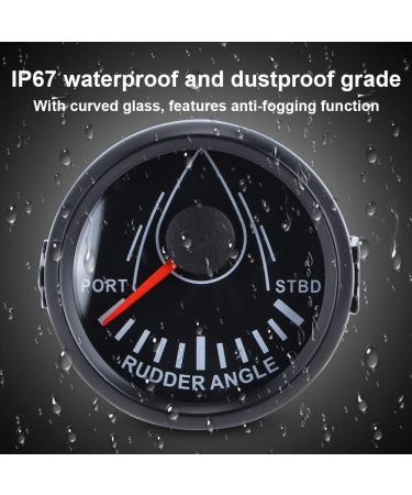 Universal Rowing Angle Display for Boats | Dioch 52mm Sensor 0-190 Ohm 9-32V with Background Lighting (Black Frame) - Buy Online on GoSupps.com