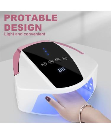 96w Rechargeable UV Nail Lamp | Cordless LED Light for Gel Nails | Portable Handle, Auto Sensor & 4 Timers | Professional Nail Curing Tool - Buy Online on GoSupps.com