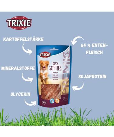 Trixie Premio Duck Softies 100g - Premium Gluten-Free Dog Treats (Pack of 2) | Grain & Sugar-Free Training Rewards - Buy Online on GoSupps.com
