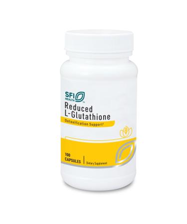 Klaire Labs SFI Health Reduced L-Glutathione 150mg - Antioxidant Supplement with Magnesium for Liver, Detox & Immune Support - Active, Reduced Form - Hypoallergenic (100 Capsules)
