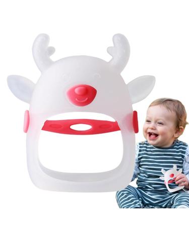 Neamou Red Silicone Brain Shape Teether for Infants - Soothing Gum Relief & Hand Pacifier (4-8 Months) - Buy Online on GoSupps.com
