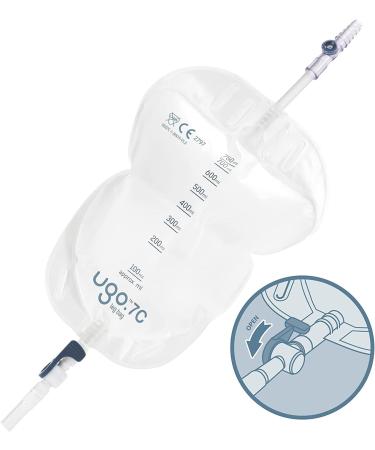 Ugo Leg Bags x10 - Urine Drainage Bags, Soft Fabric Backing, Natural Leg-Shape Design, 750ml Short Tube, Lever Tap (Pack of 10) - Buy Online on GoSupps.com