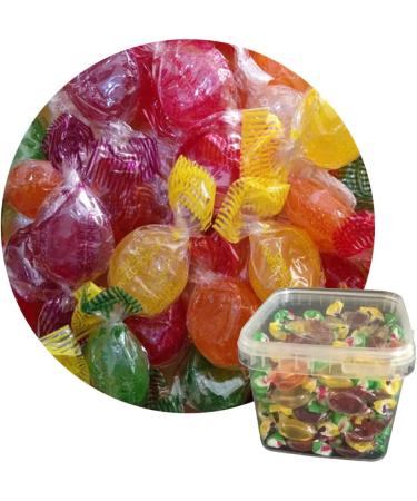 VIMIX Fruit Drops Individually wrapped Hard boiled fruit flavoured sweets 500g Tub | Perfect pick & mix sweet Black Orange - Buy Online on GoSupps.com