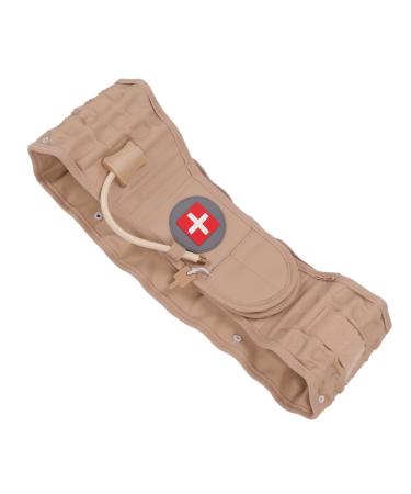 Lumbal traction belt inflatable backdression belt lumbar support inflatable hip belt lumbar spine traction device with inflator (Khaki)