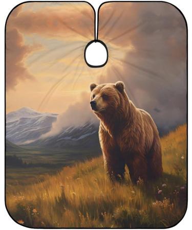 Buy Kodiak Bear Sunrest Adult Barber Cape - Professional Hair Cutting Apron for Men & Women | Best Salon Capes for Hairdressers - Buy Online on GoSupps.com
