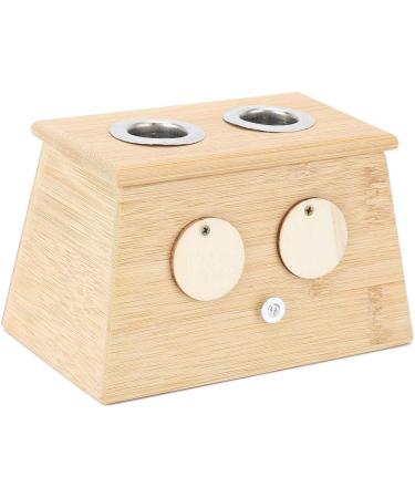 Moxibustion Box - 2 Holes Bamboo Moxa Tool for Pain Relief & Healthcare | Moxa Stick Holder - Buy Online on GoSupps.com