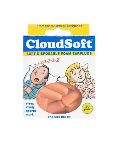 CloudSoft Foam Earplugs 50 Pair