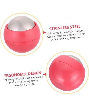 Iwowhero Ice Massage Roller Ball - Portable Cold Therapy Device for Face and Body | 6.5x6.5cm Pink - Buy Online on GoSupps.com
