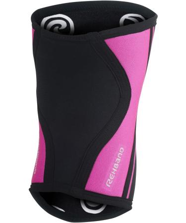 Rehband Knee Bandage - Strength Support for CrossFit & Heavy Training | 5mm Neoprene Knee Sleeve in Multiple Colors & Sizes | Unisex Pink - 1 Piece - Buy Online on GoSupps.com
