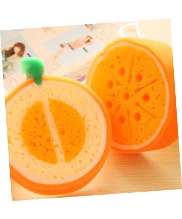 FRCOLOR 4pcs Bath Sponge Set - Body Shower Scrubbing Accessories | Loofah & Bath Scrubber - Perfect for Bathroom Decor - Orange - Buy Online on GoSupps.com
