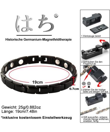 Magnetic Bracelet for Women - 3500 Gauss Strong Joint Support - Health Gift for Mother's Day (Black) - Buy Online on GoSupps.com