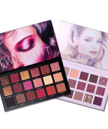 UCANBE 2Pcs Twilight Dusk & Aromas Nude Eyeshadow Palette Set | Highly Pigmented Matte, Shimmer & Glitter Shades | Velvet Texture Eye Shadow Kit - Buy Online on GoSupps.com