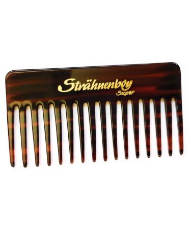 Str hnenboy Super Curl Comb handmade 13 cm 16 teeth strand comb Afro comb coarse teeth (13) Brown 13 cm (1 pack)
