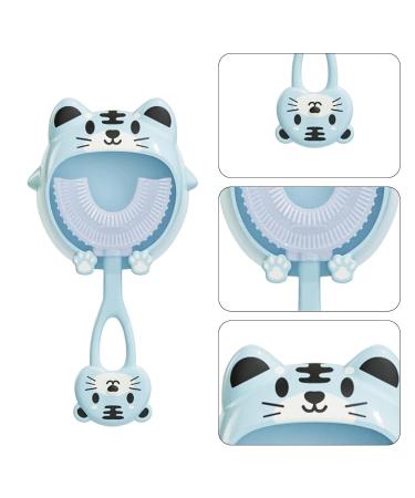 Buy Blue Tiger Baby Training Toothbrush - Soft Silicone Manual Toothbrush for Kids 2-6 Years | Cartoon Design for Complete Dental Hygiene - Buy Online on GoSupps.com
