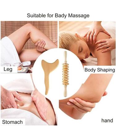 Premium GUA SHA & Massage Tools - 2-Piece Lymphatic Drainage & Anti-Cellulite Roller Set for Muscle Recovery | International Shipping - Buy Online on GoSupps.com