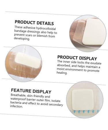 ULTECHNOVO 2pcs Silicone Pressure Sore & Keloid Scar Removal Patch - Waterproof & Adhesive Foams for Absorbent Dressing - Buy Online on GoSupps.com