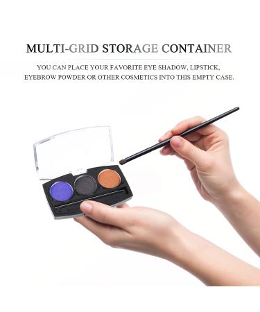 10pcs Empty Eyeshadow Pans Containers - Makeup Palette with 3 Grids for Girls - Buy Online on GoSupps.com