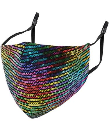 Yimidear Adult Bling Sequins Mouth Protection - Reusable Washable Dust Mask with 2 Active Coal Filters for Running & Cycling - Buy Online on GoSupps.com