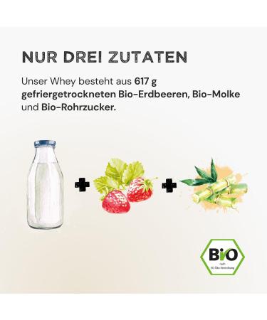  Harvest Republic HARVEST REPUBLIC Organic Whey Protein Powder Strawberry with 100% Real Fruit Powder | 750g Powder - Buy Online on GoSupps.com