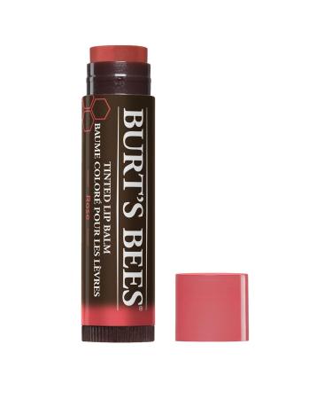 Burt's Bees Tinted Lip Balm Rose 100% Natural - 1 Tube (Packaging may vary)